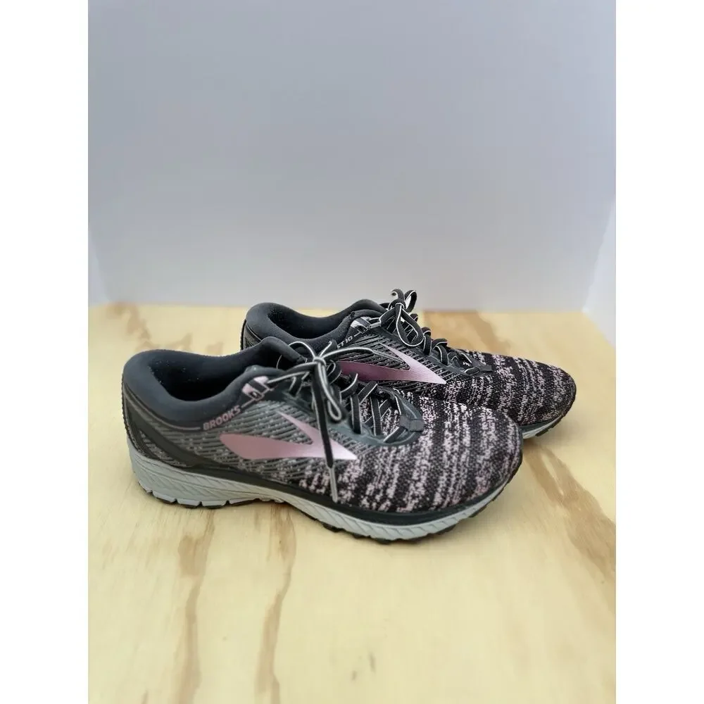 Brooks Ghost 10 Women’s Lace-Up Running & Jogging Sneakers Black Purple Gray